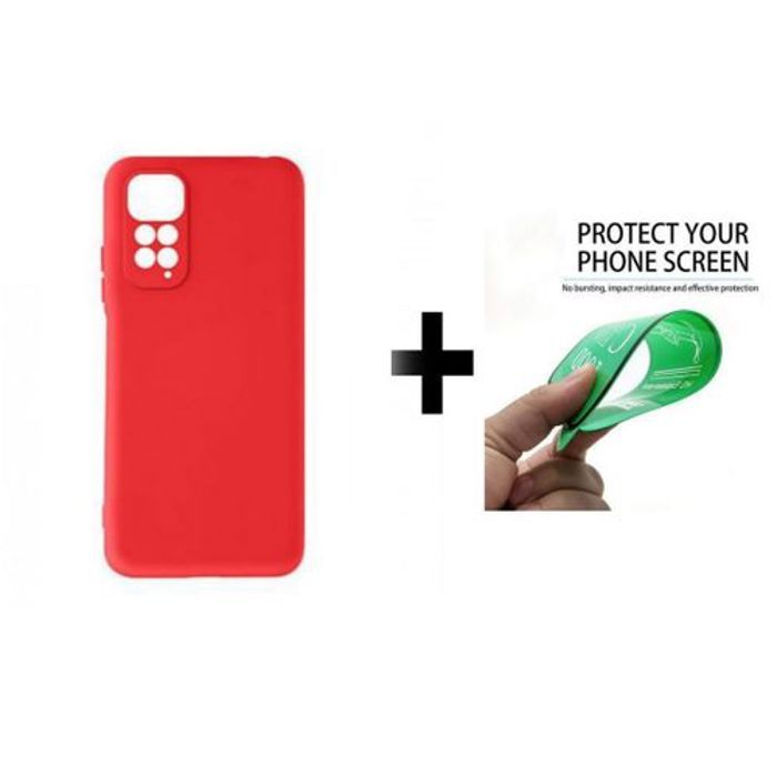Pochette - GÉNÉRIQUE - Redmi Note 11 4G - Silicone Souple - Rouge - Protection Incassable