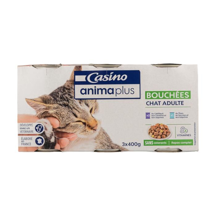 LOT BOUCH.CHAT SCE POISS3X400G ANIMAPLUS