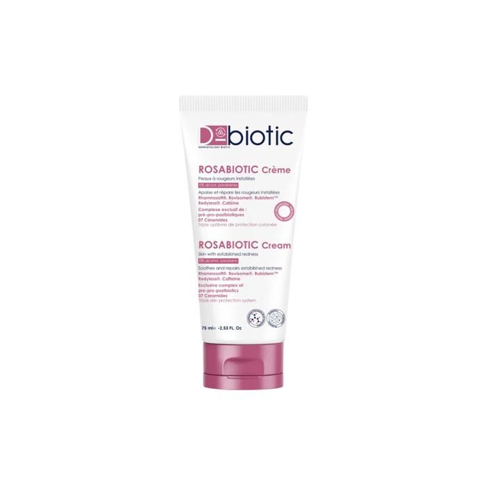 Crème Hydratante - D-BIOTIC - Rosabiotic - 75ml - Apaisante - Hypoallergénique - Peaux Sensibles