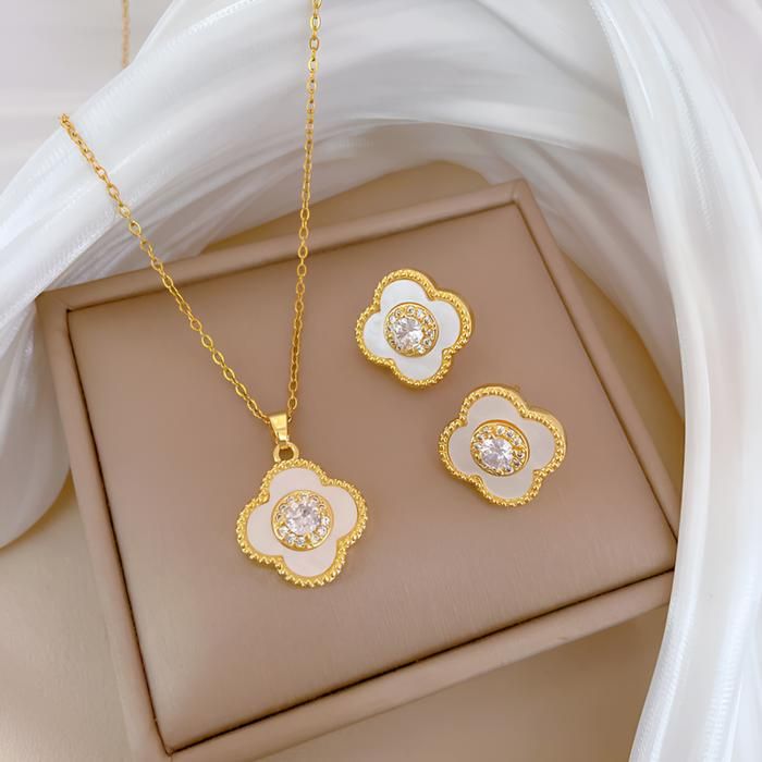 Ensemble de Bijoux - EGO - EGO017 - Dorée - Acier - Cristal