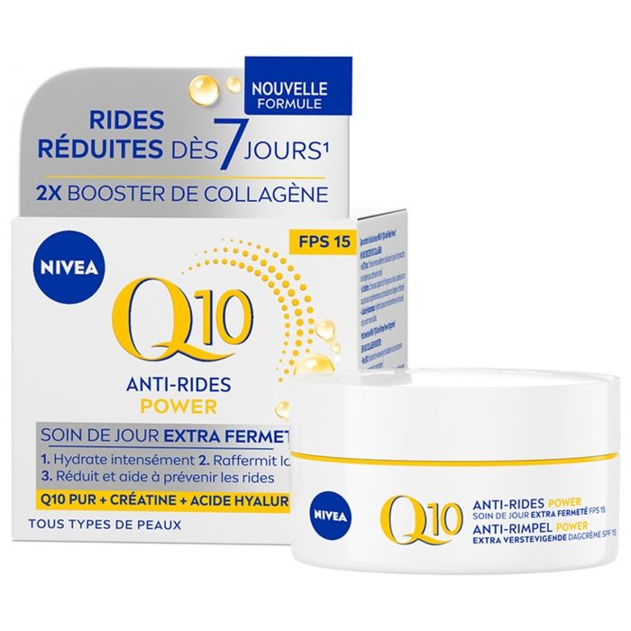 Nivea Q10 Anti-Rides Power Extra Fermeté Crème Visage Jour SPF15 Toutes Peaux 50 ml