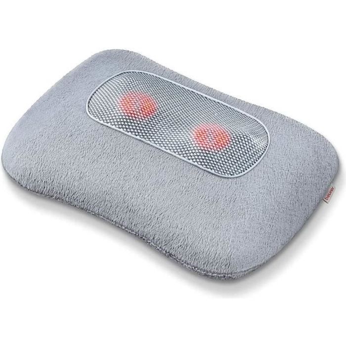 Coussin de massage Shiatsu BEURER MG 145 - Polyvalent et relaxant - Chauffage - Gris