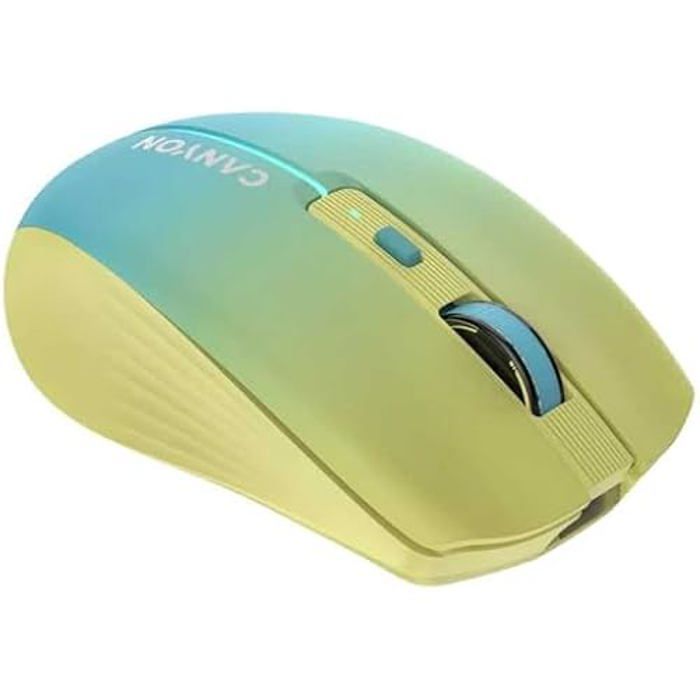 Trådlös Uppladdningsbar Mus - CANYON - MW-44 - Bluetooth 5.0 - Flerfärgad Bakgrundsbelysning - 1600 DPI
