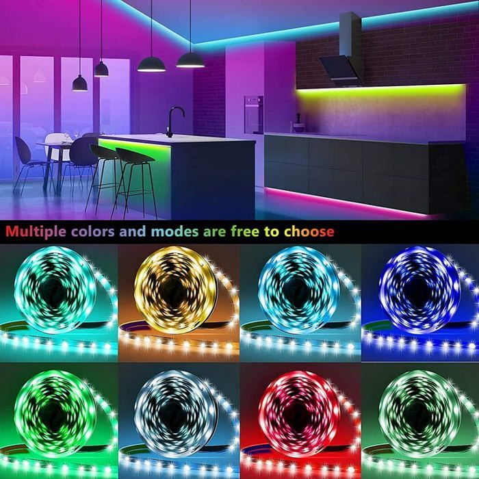 Led Strip 10m RGB LED Strip Light Led Étanche with Button Controller AC220V