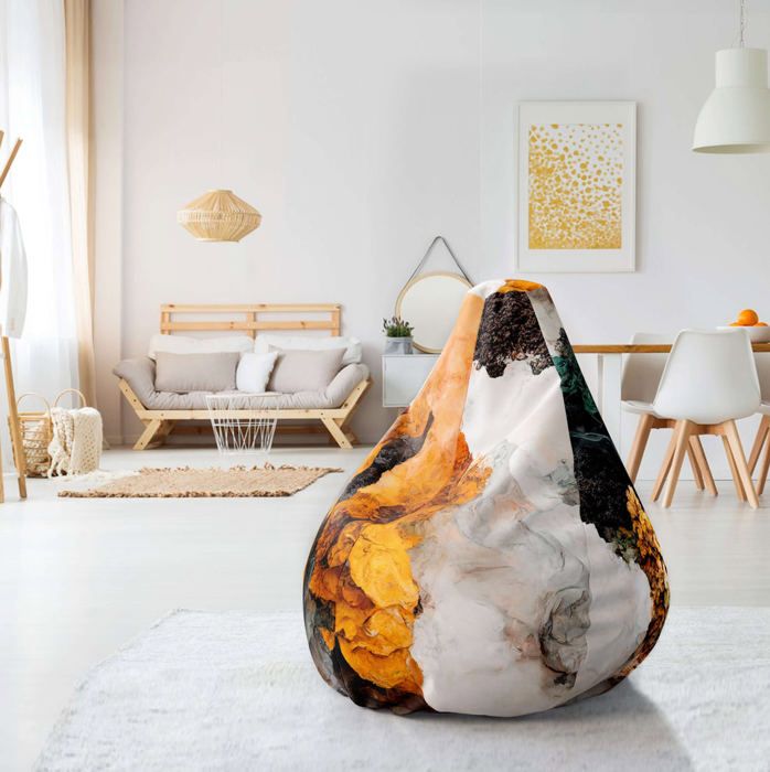 POUF - Multicolore - Imprimé - Simili - 1 place - Design contemporain
