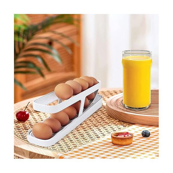 Boîte rangement à œufs, support de roulement d’œuf automatique