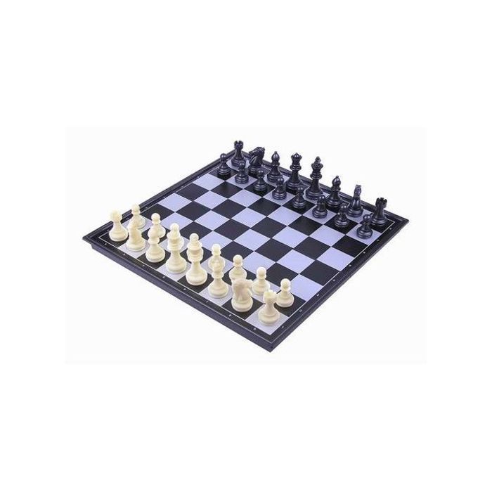 Jeu d'échecs et de dames magnétique 2 en 1 : bonne qualité