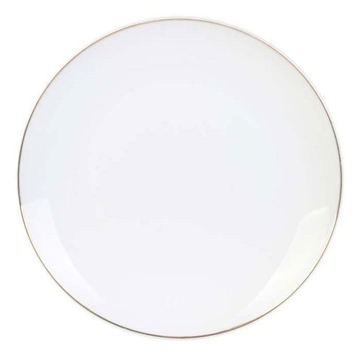 Assiette plate - Home Deco Factory - KA4570 - Porcelaine - Liseré doré - D20,3 cm