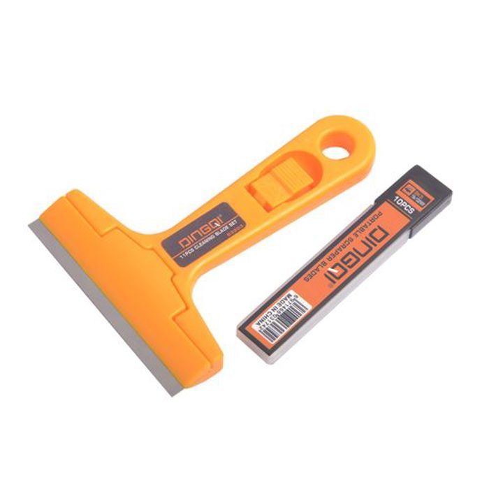Grattoir à peinture - DINGQI - Modèle 63203 - Lame en verre - Multicolore - Kit d'accessoires
