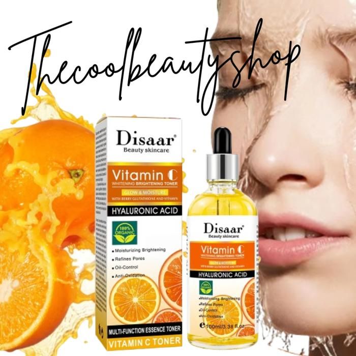 tonique pour hydrater le visage et éclaircir les taches avec de l'extrait de vitamine C et de l'acide hyaluronique