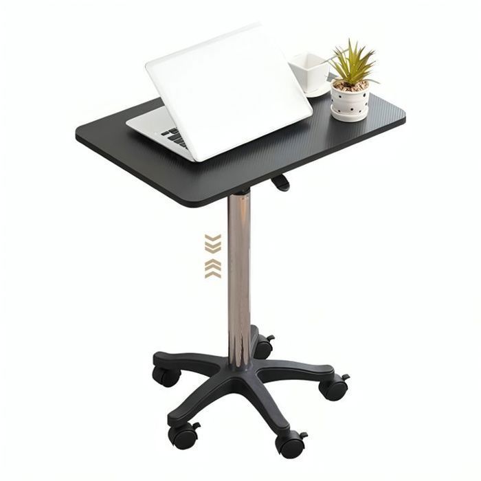 Bureau pour ordinateur portable réglable en hauteur avec roulettes   + ÉCOUTEURS FILAIRES OFFERTS