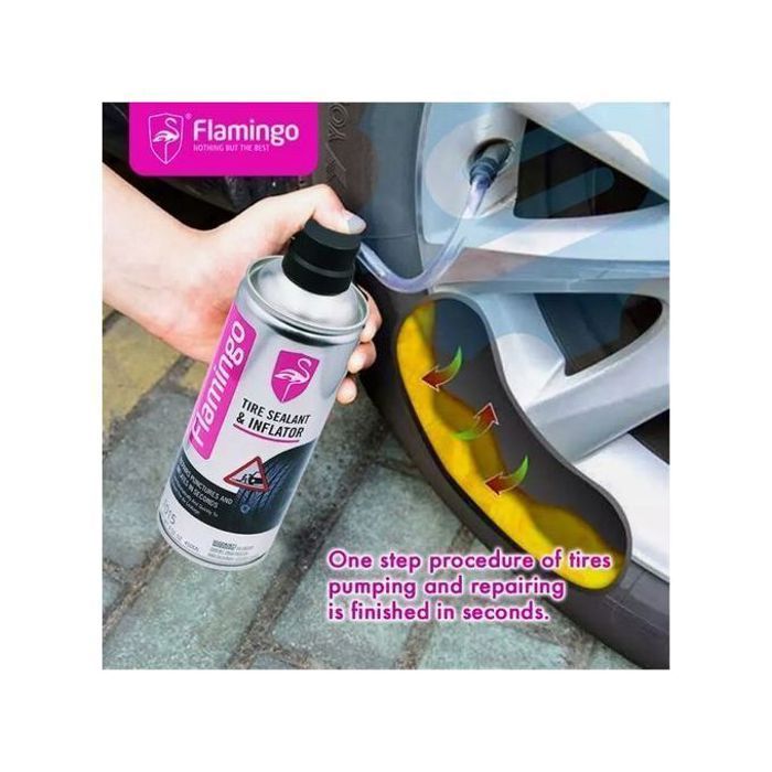 Scellant et gonfleur de pneu flamingo 450ML F015