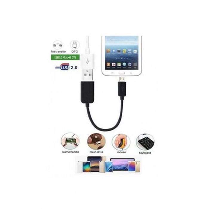 Adaptateur OTG - Mini USB - USB 2.0 Femelle - 10 cm - Câble blindé - Haute vitesse de transfert