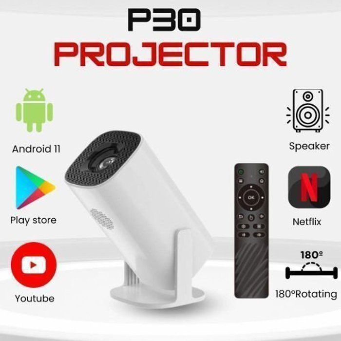 Projecteur Portable 4K - PROJECTEUR - Mobile TV - Android 11 - WiFi 6 - Bluetooth 5.0