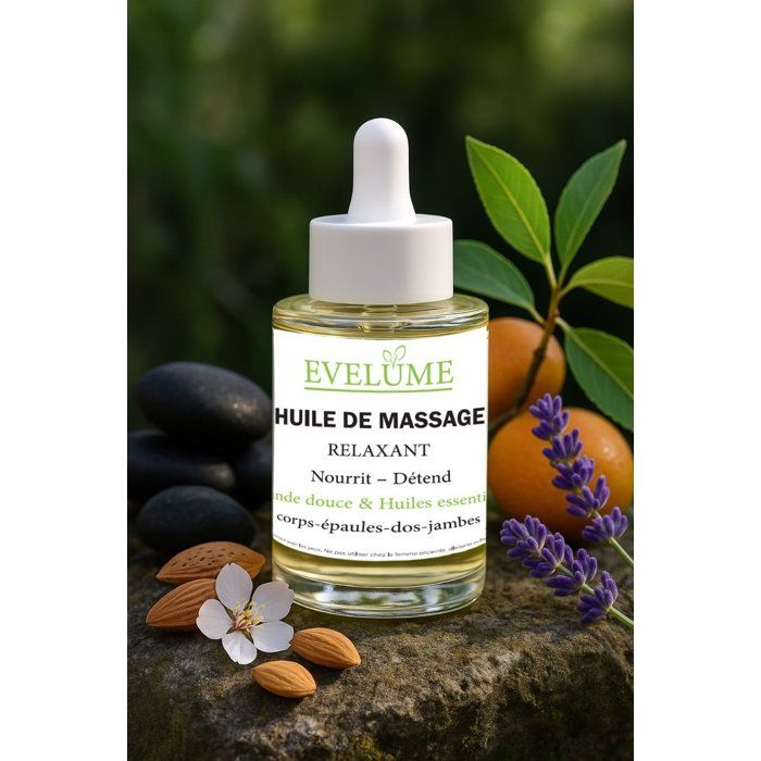 Huiles essentielles & huile d’amande douce – Détente, bien-être et soin de la peau- 30 ml