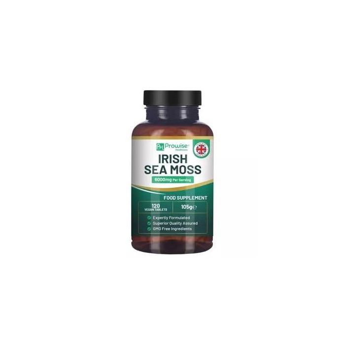 Prowise Healthcare Irish sea moss haute concentration 6000 mg - mousse de mer d'Irlande, 120 comprimés végétaliens - Made in UK