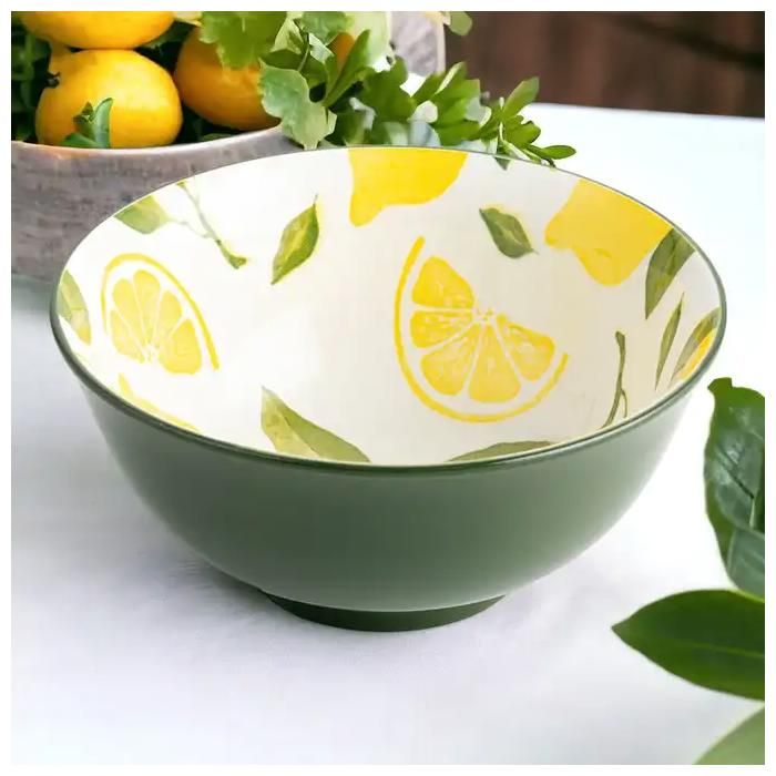 Bol citron en porcelaine 21 cm BMM