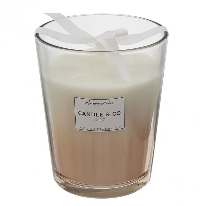 Bougie parfumée - Vase - Harmony - D 13 x H 16 cm - Beige