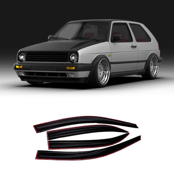 Déflecteur - Volkswagen Golf 2 - Noir - Améliore la circulation d'air - Réduit le bruit