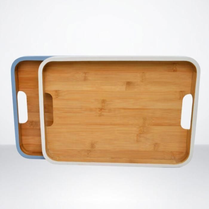 Plateau Rectangulaire - YATOUT HOME - 40x30x3cm - Bois Naturel - Élégant - Pratique