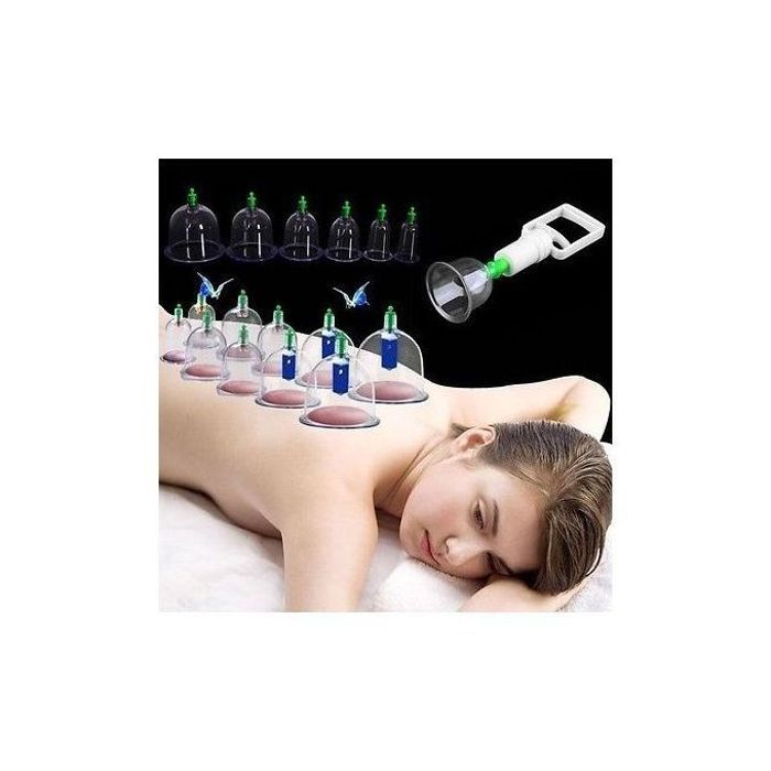 Hijama Ventouses Massage Relaxation de Thérapie (5tasses + 'aspiration) Cupping