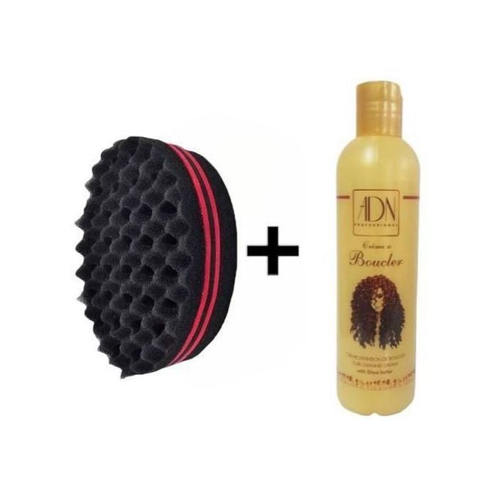 Pack Crème bouclante cheveux authentique ADN Professional (250 ml + 1 éponge)