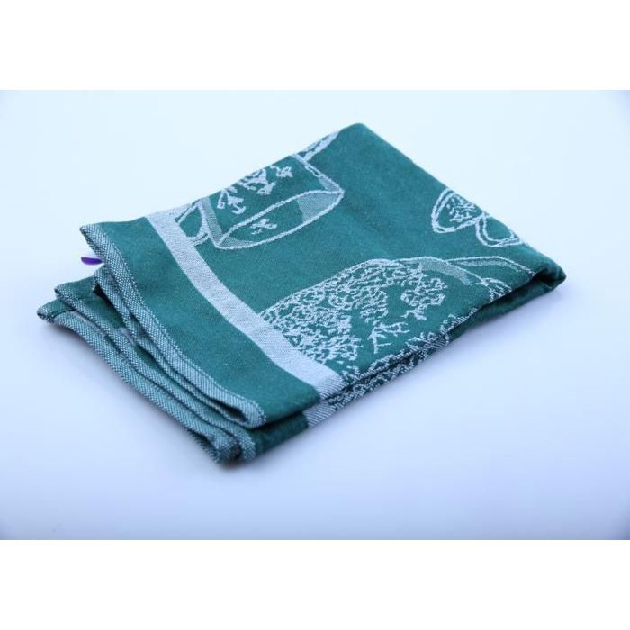 Serviette de cuisine - Non spécifié - Théière - 100% coton - 50x70 cm - Vert
