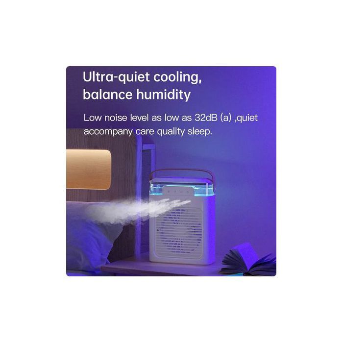 3/1 Climatiseur portable, petit refroidisseur d'air, veilleuses LED, ventilateur humidificateur