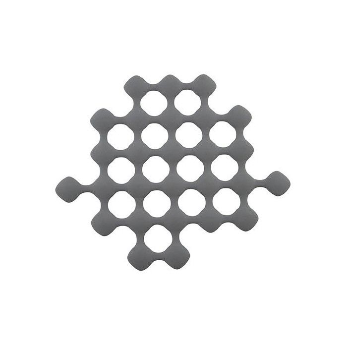 Sous-plat - S - Trivet - Silicone - Gris - 24,5x21 cm