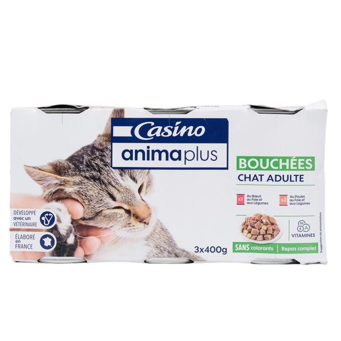 LOT CHAT BOUCH.SCE VIAN 3X400G ANIMAPLUS