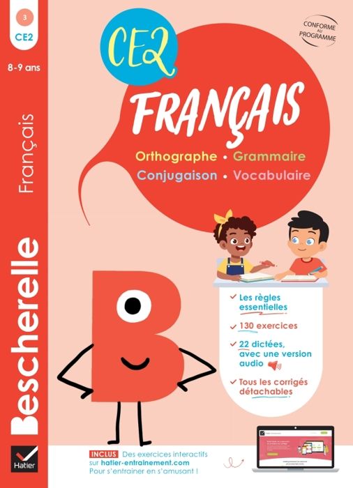 Cahier de référence - Bescherelle français CE2 - 26 leçons - 140 exercices - 8 ans