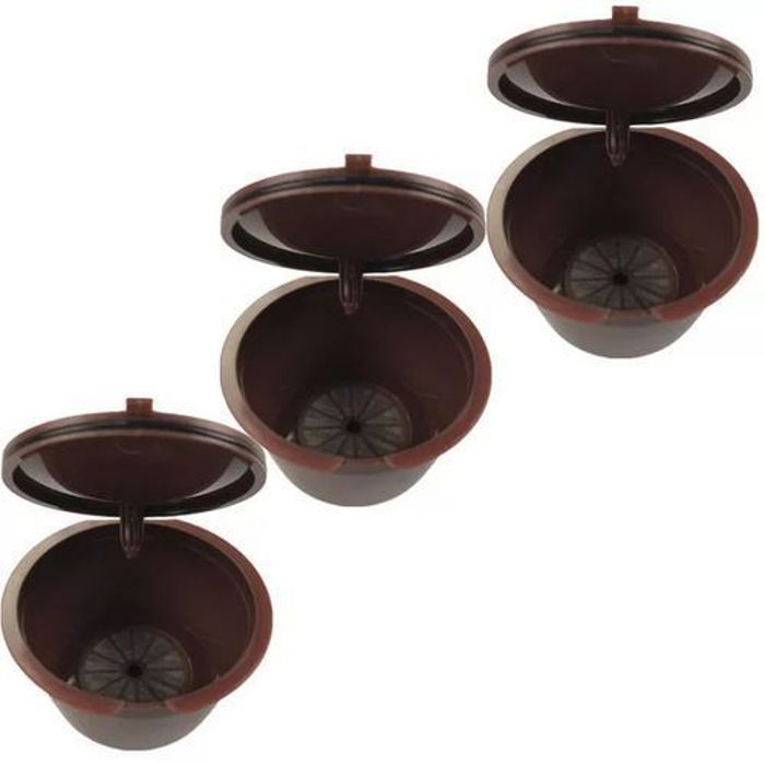 3 Capsules Filtre de Café Réutilisables Rechargeables Dolce Gusto