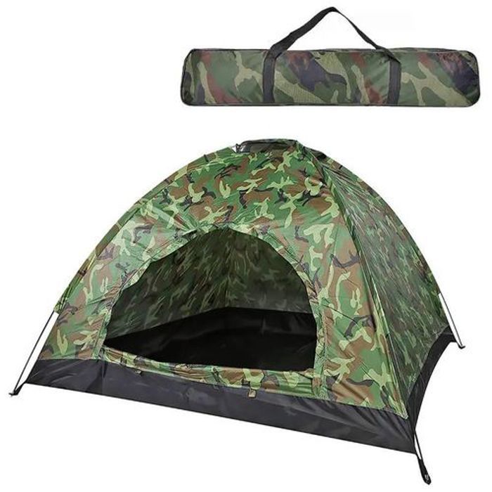 Tente de camping - Militaire - 4 Personnes - Étanche - 208x208x145 cm - Facile à monter