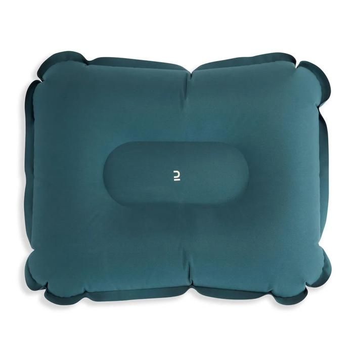 oreiller de camping gonflable decathlon - air basic-bleu