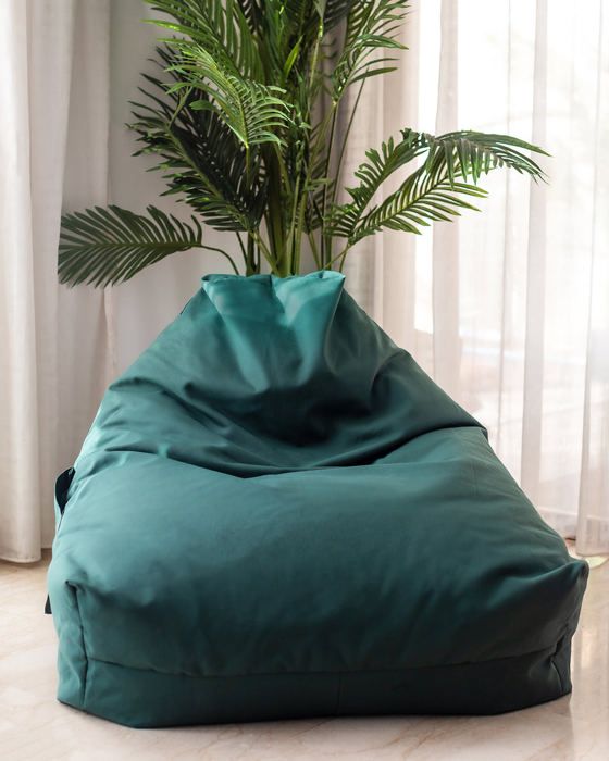 Pouf - ELITE - Vert - 82x120x86cm - 100% Coton - Microbille