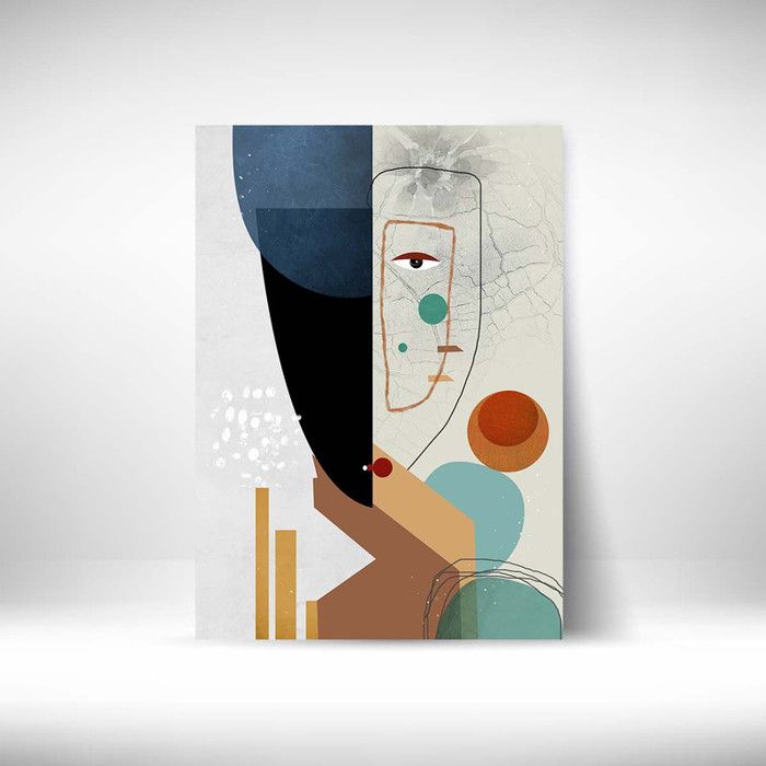Tableau Décoratif - Élégance Contemporaine - 40 x 60 cm - Multicolore - Design Contemporain