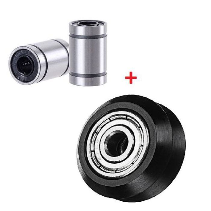 Roulement linéaire LM8UU ET type D 5mm POM noire