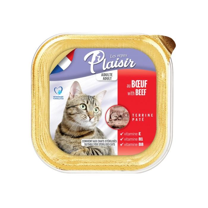 PATE CHAT AU BŒUF 100G LES REPAS PLAISIR