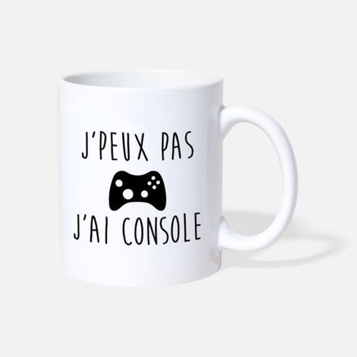 Mug - J'peux pas j'ai console - Céramique - 325 ml - Lave-vaisselle - Design contemporain