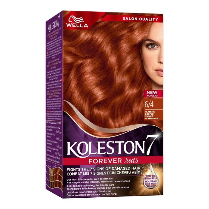 Wella Koleston Supreme Hair Color 6/4 Flaming Copper
