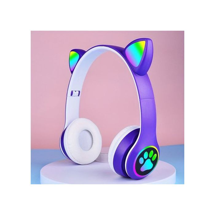 Casque Bluetooth5.0 Pour Chat Music Headset Cat Ear Headphones Wireless.