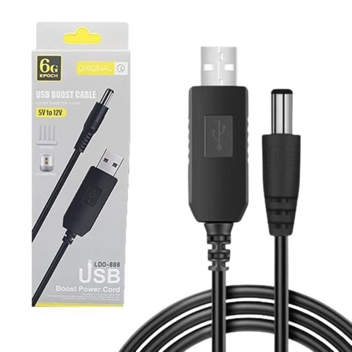 Cable Alimentation Usb Boost Line DC 5V a DC 12V LDO-888 5,5mm
