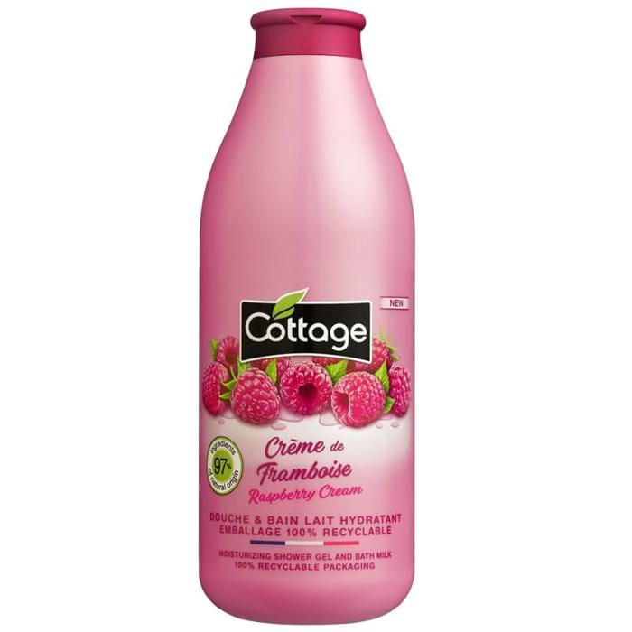 Douche lait - COTTAGE - Framboise - 750 ml - Hydratante - Pour Femme