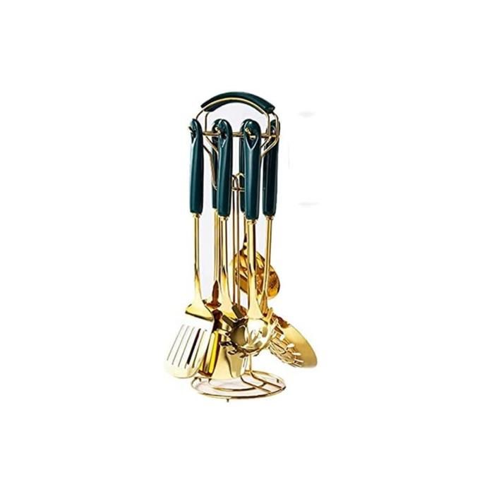 Ustensiles de cuisine - ROYAL - Set complet - Vert élégant - Design chic - Raffinement