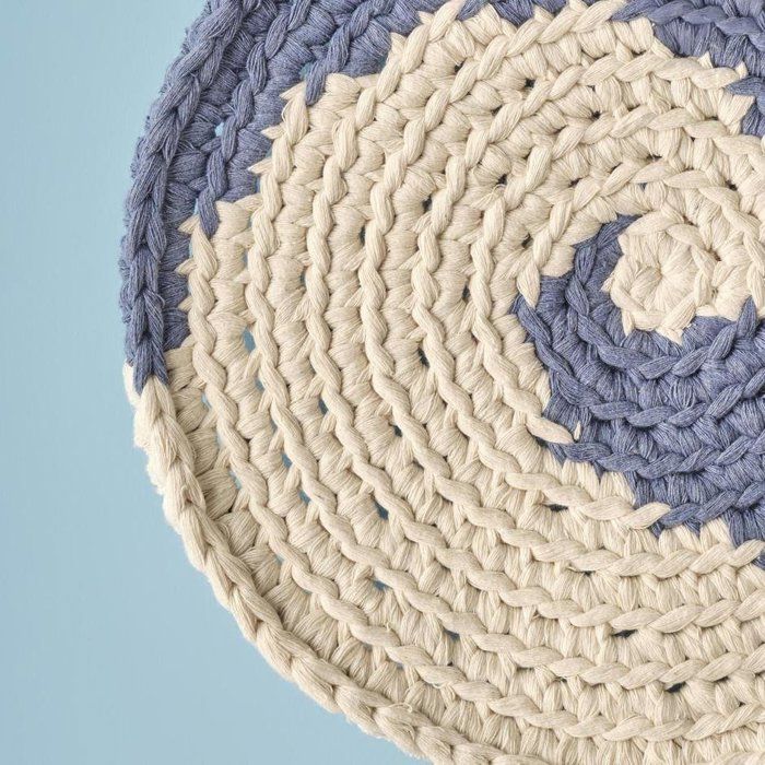 Ornement mural - BELLA MAISON - Marin bleu - 3 pièces - 100% coton - 31/24/18 cm