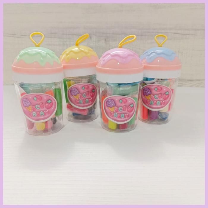 Boîte en Forme de Glace avec Pâte à Modeler – 12 Couleurs