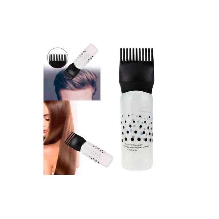 flacon de teinture pour cheveux avec peigne, applicateur pour racines de cheveux