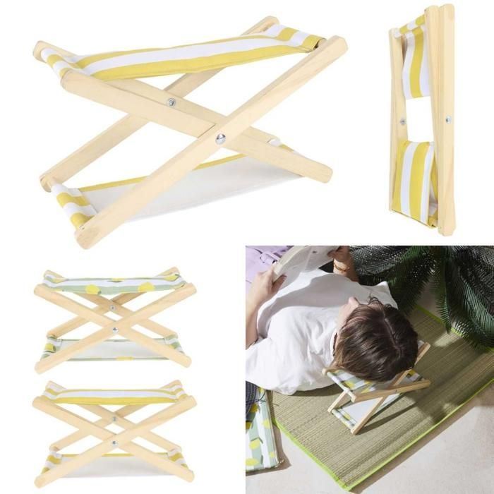 Repose-tête de plage - Citrons - Ergonomique - Compact - Léger - Jaune