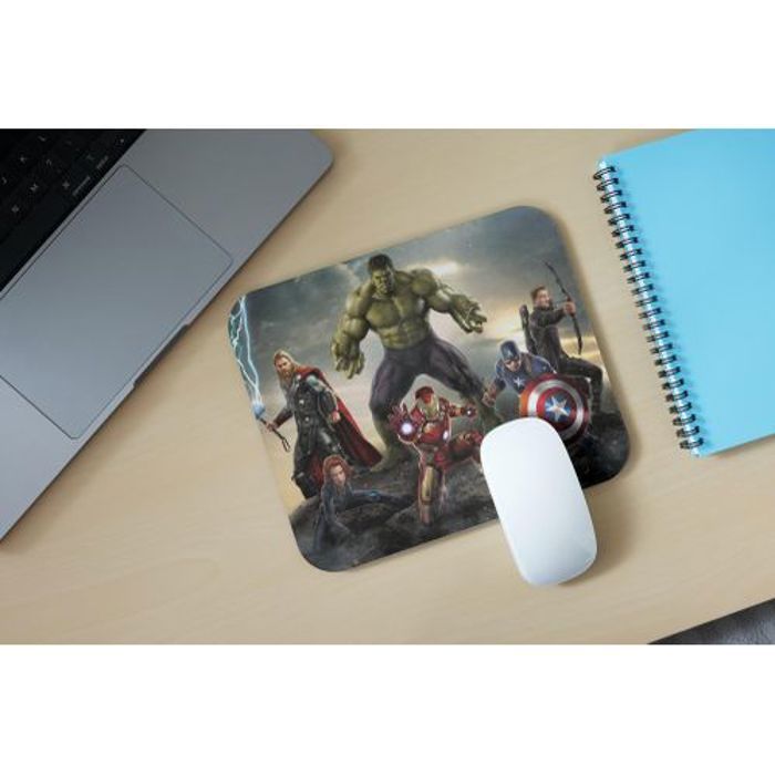 Tapis de souris - Hulk - 20x20 cm - Impression photo - Caoutchouc anti-dérapant - Tissu doux