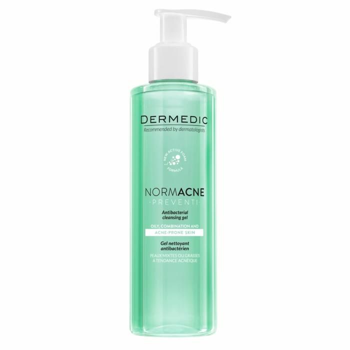 Gel Nettoyant Anti-Bactérien - DERMEDIC - Normacne - 200 ml - Peaux grasses à mixtes - Hypoallergénique